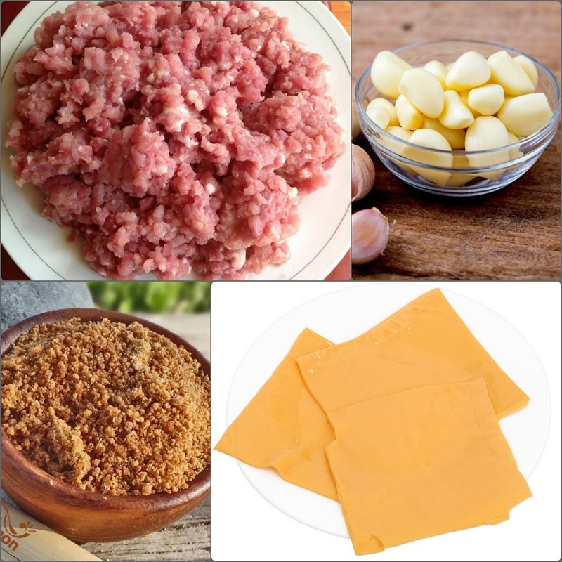 Nguyên liệu món ăn thịt xiên nướng phô mai kiểu thái