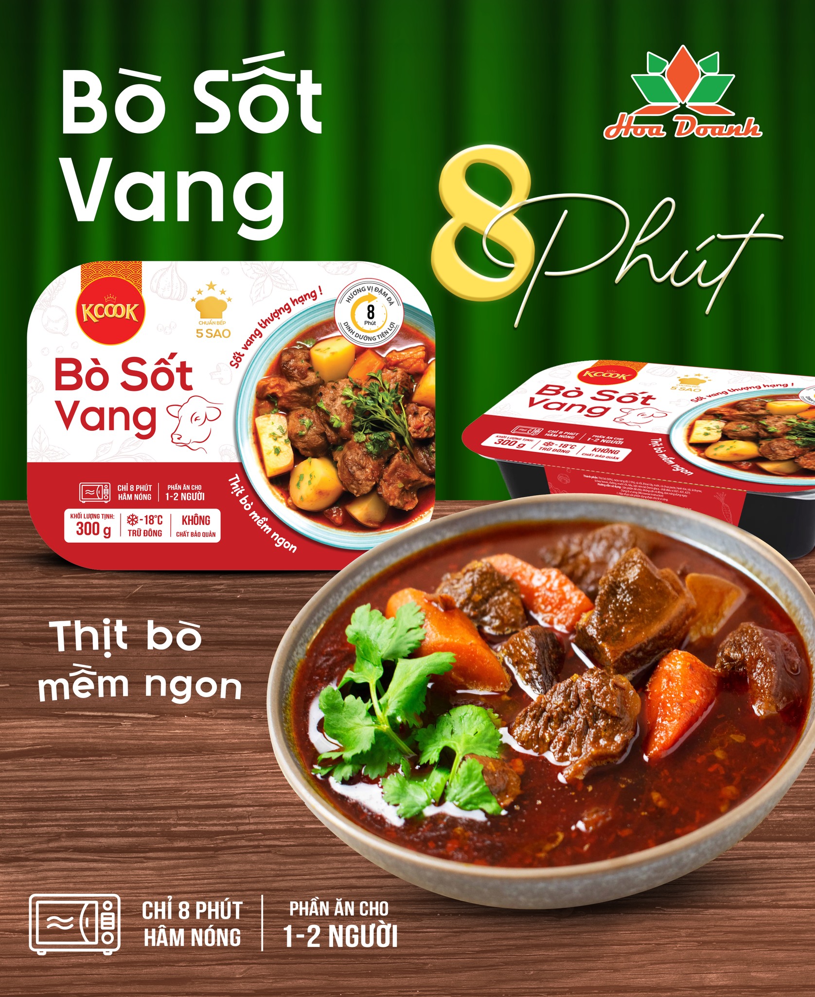 Bò sốt vang 300g Hoa Doanh