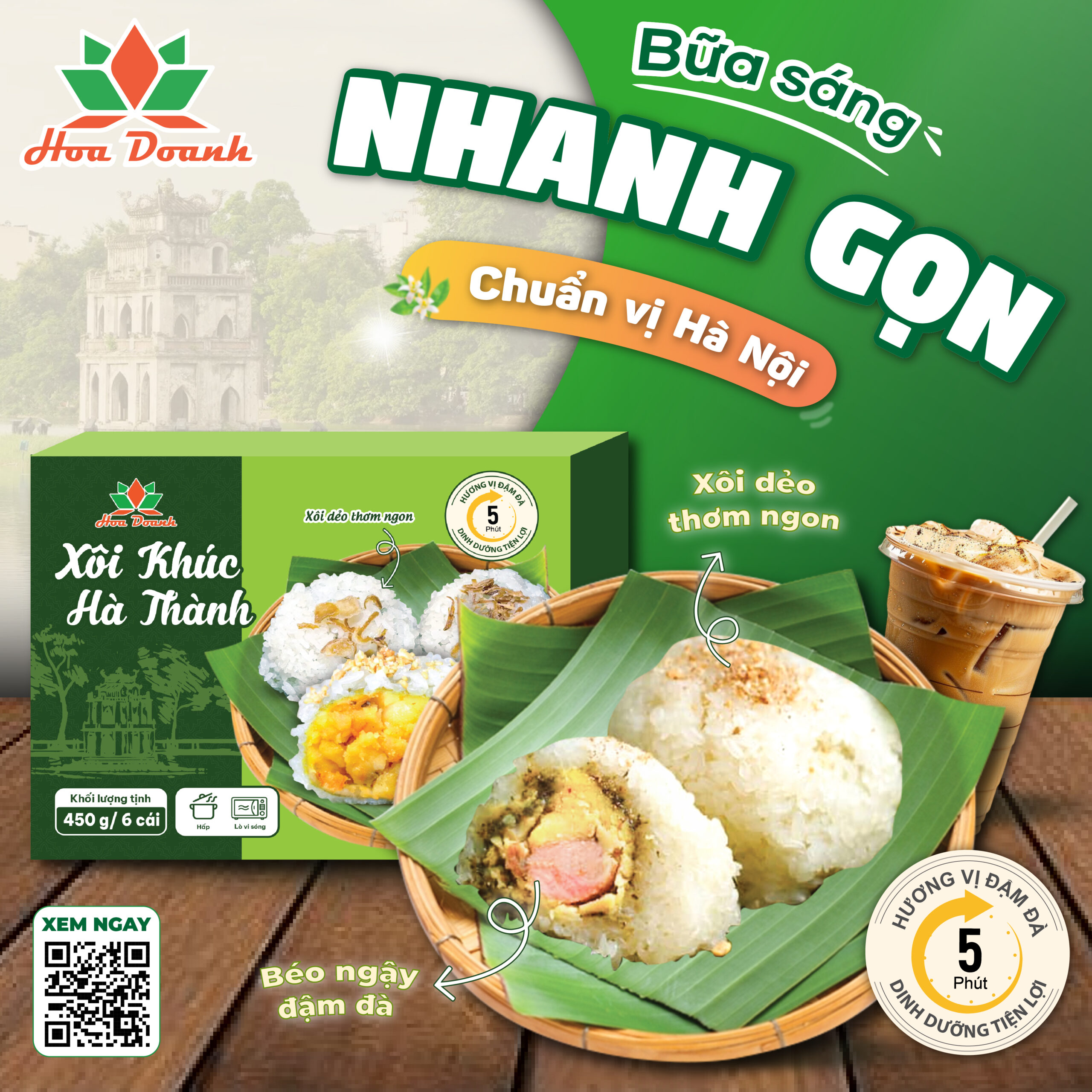 Xôi khúc Hà Thành 450g Hoa Doanh
