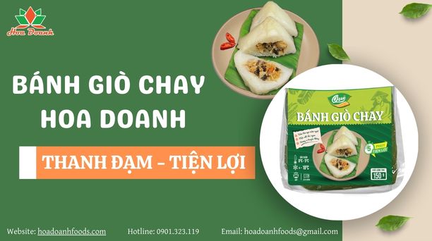 Bánh giò chay Hoa Doanh – Tiện lợi, thanh đạm, chuẩn vị truyền thống